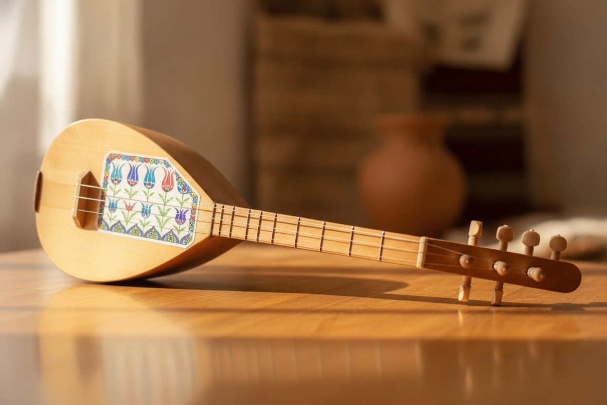 Çocuk Boyu Bağlama — riso baskı poster
